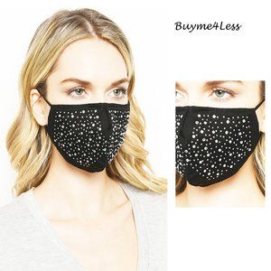 BLING Sparkly Crystal Filter Pocket Fashion Mask